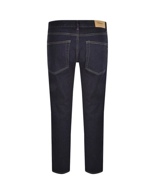 Farah Blue Farah Elm Dark Wash Slim Fit Jeans for men