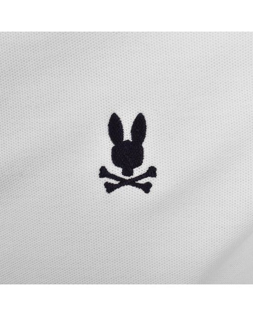 Psycho Bunny Gray Dax Pique Polo T Shirt for men