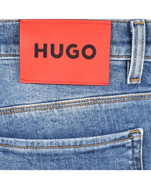 HUGO Blue 708 Slim Fit Mid Wash Jeans for men