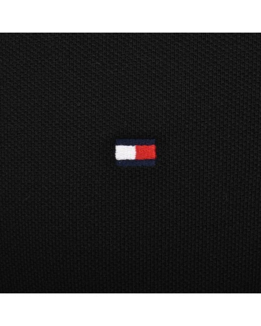 Tommy Hilfiger Black Pique Placket Detail Polo for men