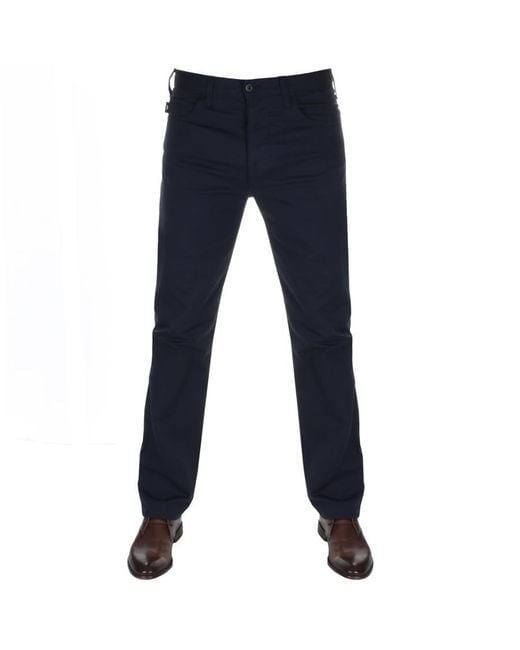 Emporio Armani Emporio J21 Regular Fit Stretch Jeans in Blue for Men | Lyst  UK