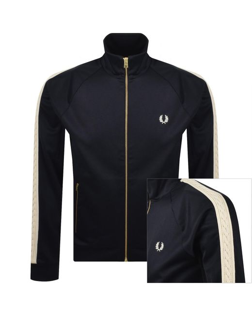 Fred Perry Blue Cable Taped Track Top for men