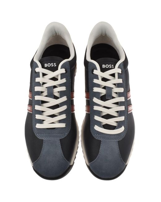 BOSS BUSINESS Blue Boss Zayn Trainers for men