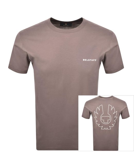 Belstaff Gray Border T Shirt Asphalt for men