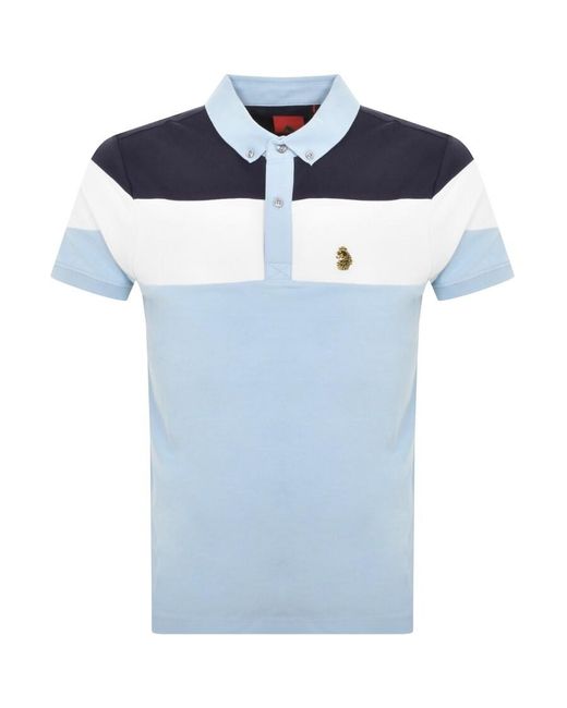 Luke 1977 Blue Sharkey Polo T Shirt for men