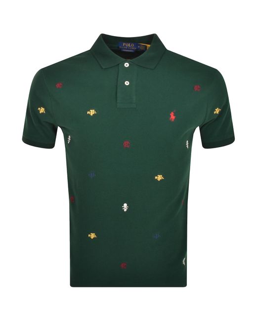 Ralph Lauren Green Polo T Shirt for men