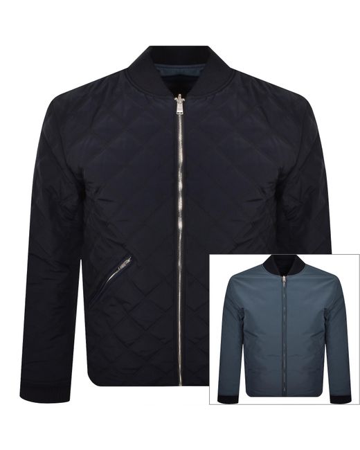BOSS BUSINESS Blue Boss Reversible Quilted Jacket for men