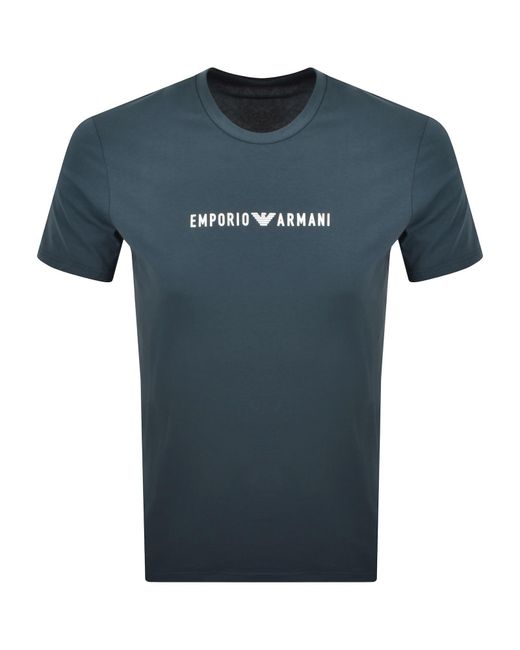 Armani Blue Emporio Crew Neck T Shirt Orion for men