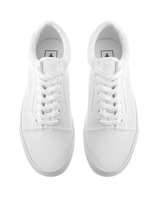 Vans White Old Skool Canvas Trainers for men