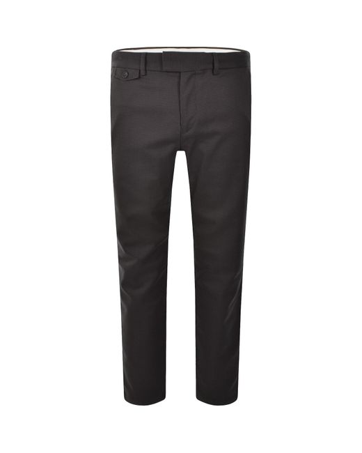 Ted Baker Gray Micro Houndstooth Slim Trousers for men