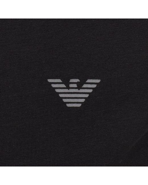 Armani Black Emporio Core Logo Band T Shirt for men