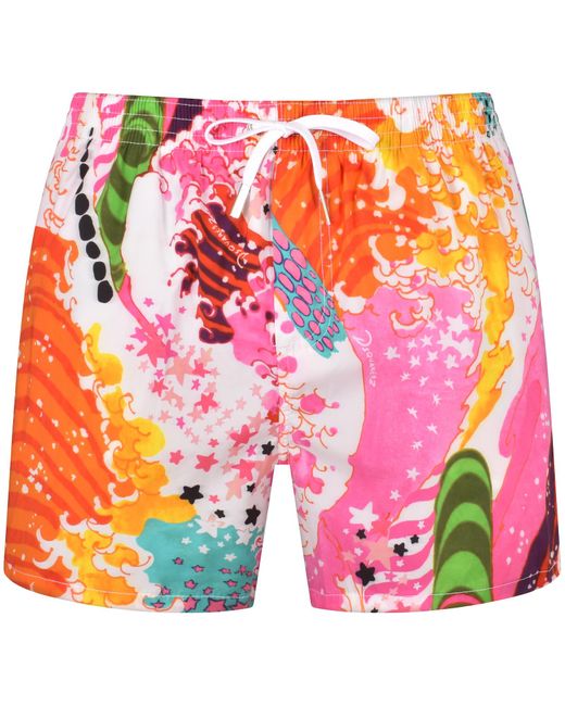 DSquared² Pink Swim Shorts for men