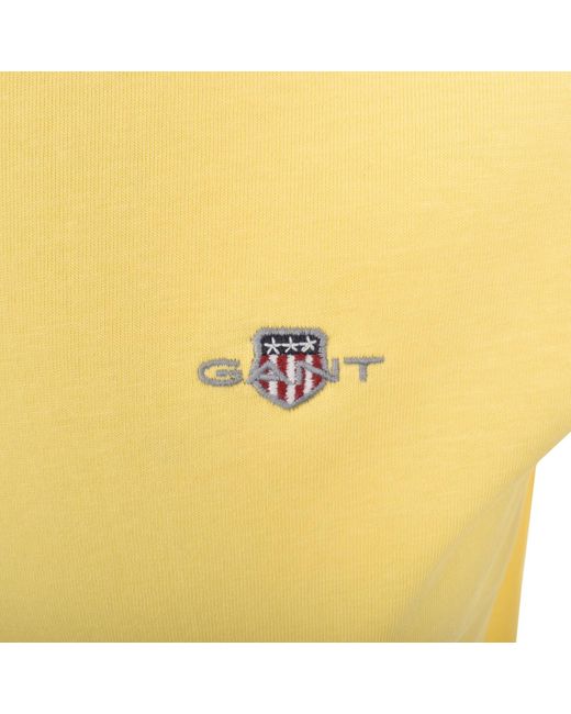 Gant Yellow Regular Fit Shield T Shirt Banana for men