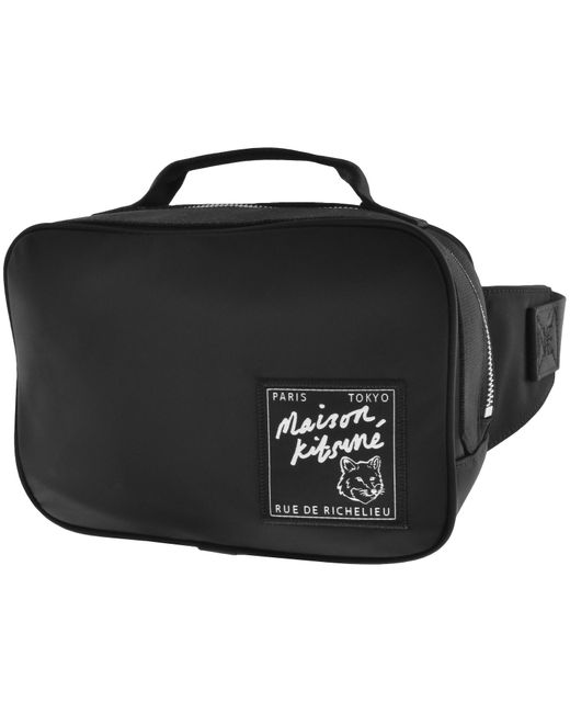 Maison Kitsuné Black Traveller Waist Bag for men