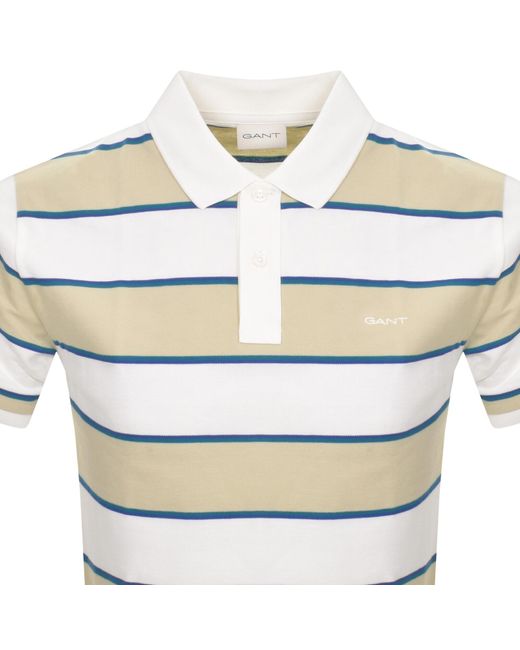 Gant Natural Stripe Pique Polo T Shirt for men