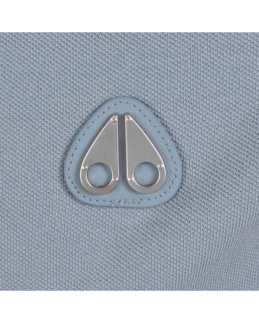 Moose Knuckles Blue Everett Polo T Shirt for men