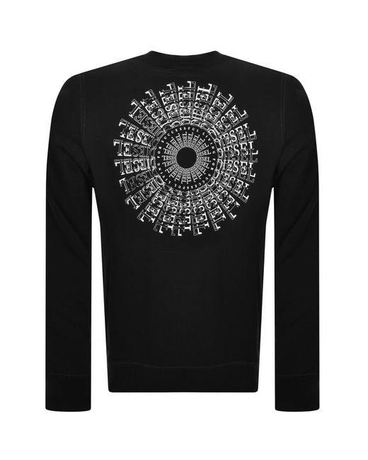 DIESEL Black S Ginn K41 Logo Sweatshirt for men