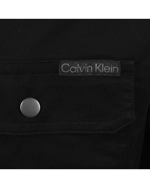 Calvin Klein Black Jeans Utility Relaxed Overshirt for men