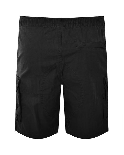 Marshall Artist Black Arniston Cargo Shorts for men