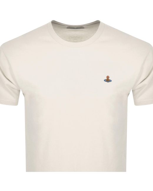 Vivienne Westwood Natural Classic Logo T Shirt for men