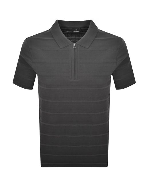 Paul Smith Gray Regular Fit Zip Polo for men