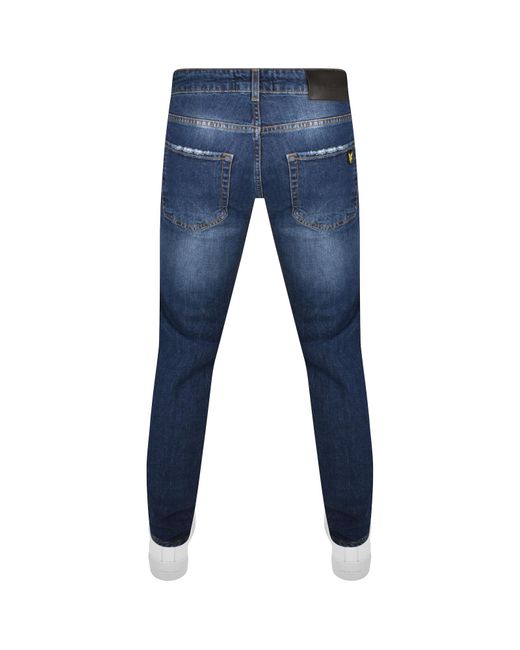 Lyle & Scott Blue Slim Fit Jeans Dark Wash for men