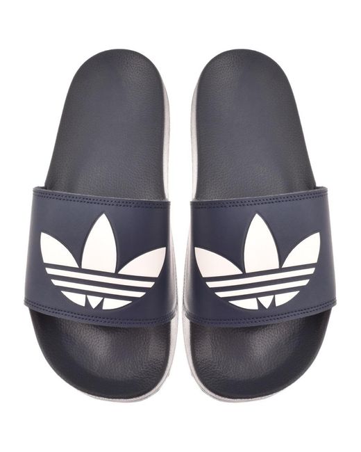 mens navy adidas sliders