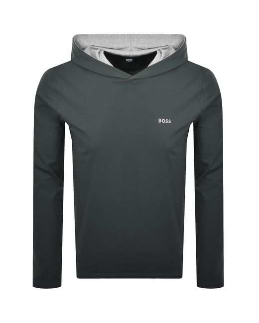 BOSS BUSINESS Gray Boss Mix And Match Hooded T Shirt for men