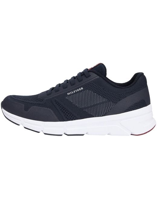 Tommy Hilfiger Blue Run Knit Trainers for men