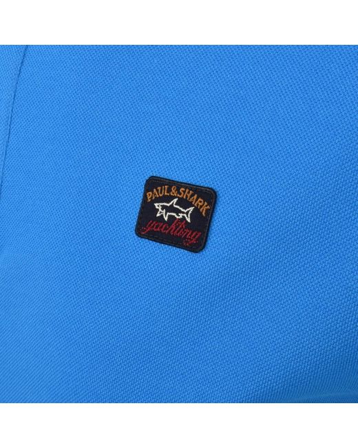 Paul & Shark Blue Paul And Shark Short Sleeved Polo T Shirt for men