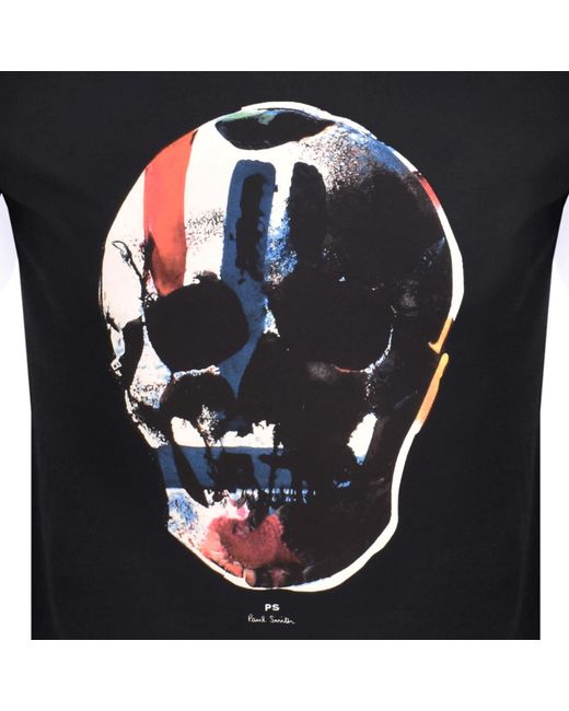 Paul Smith Black Skull T Shirt for men