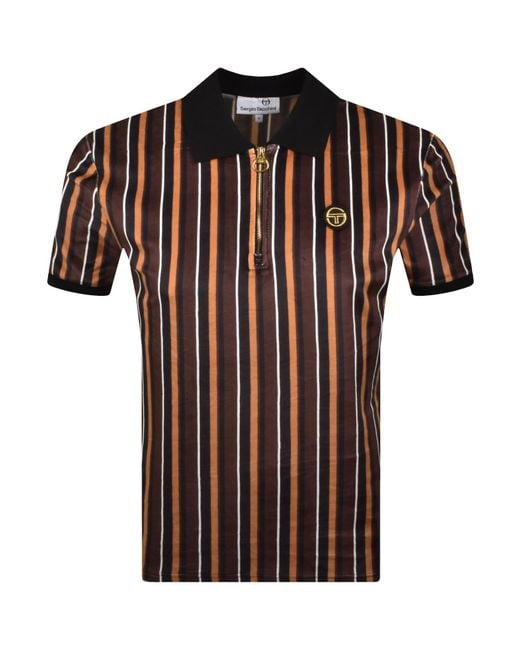 Sergio Tacchini Brown Lomazzo Velour Polo for men