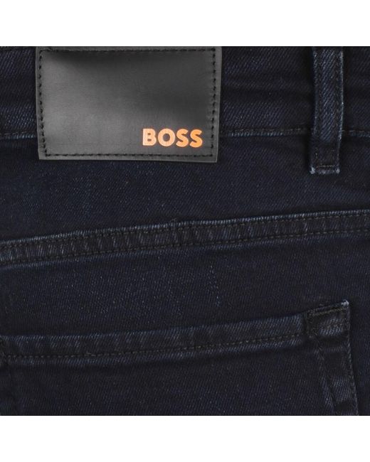 Boss Blue Boss Maine Regular Fit Dark Wash Jeans for men