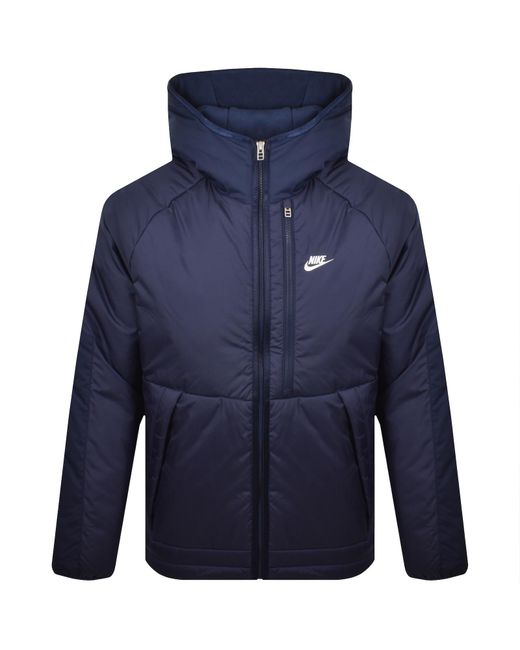 Nike Blue Logo Puffer Jacket Midnight for men