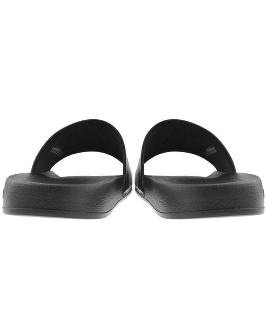 EA7 Black Emporio Armani Beach Sliders for men