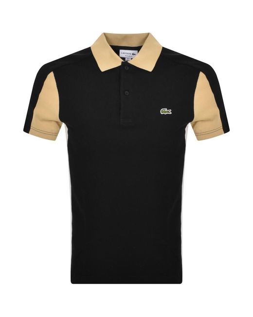 Lacoste Black Logo Polo T Shirt for men