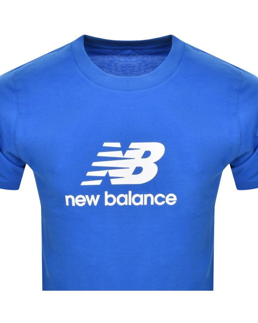 New Balance Blue Sport Essentials Logo T Shirt for men