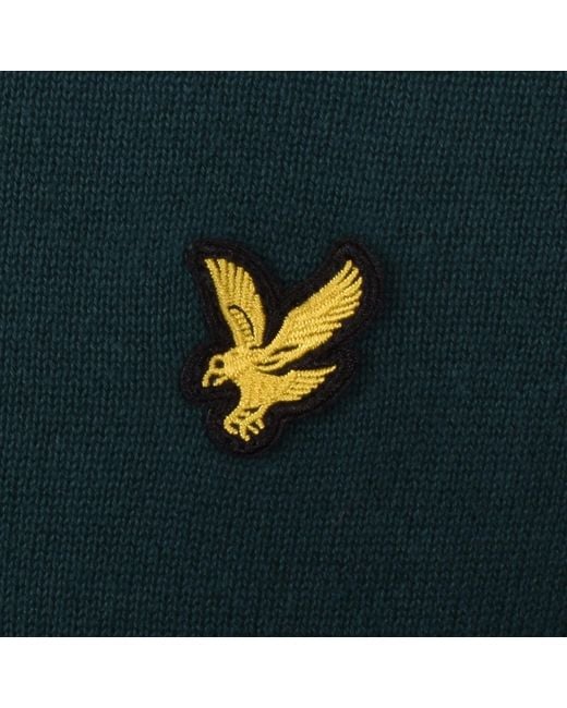 Lyle & Scott Blue Quarter Zip Jumper for men
