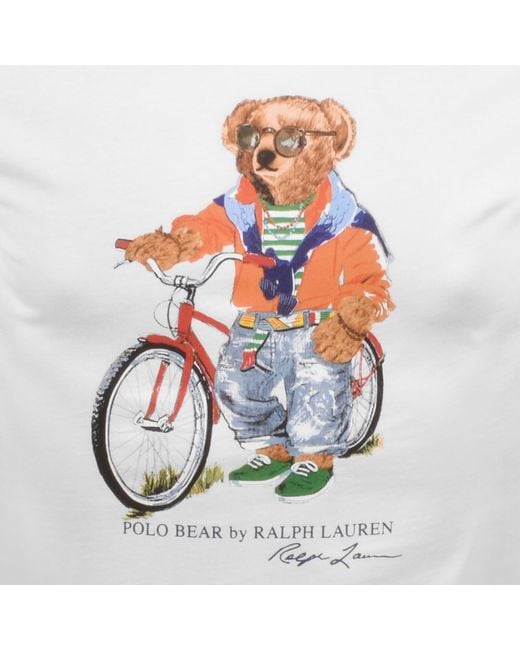 Ralph Lauren White Bear T Shirt for men