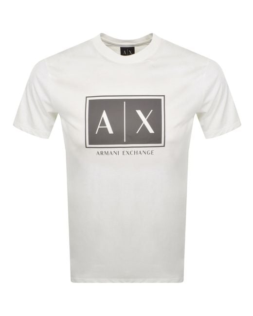 ARMANI EXCHANGE Gray Crew Neck T Shirt Off for men