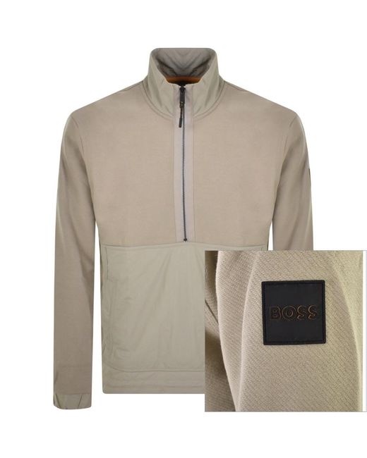 Boss Half Zip Zetwill Sweatshirt 