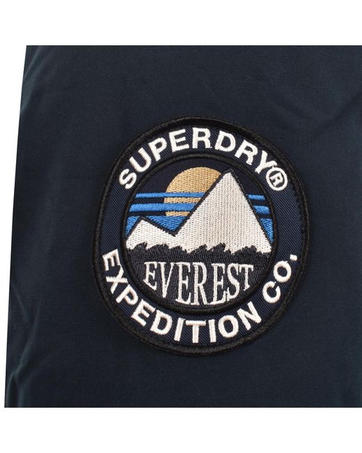 Superdry Blue Everest Parka Jacket for men