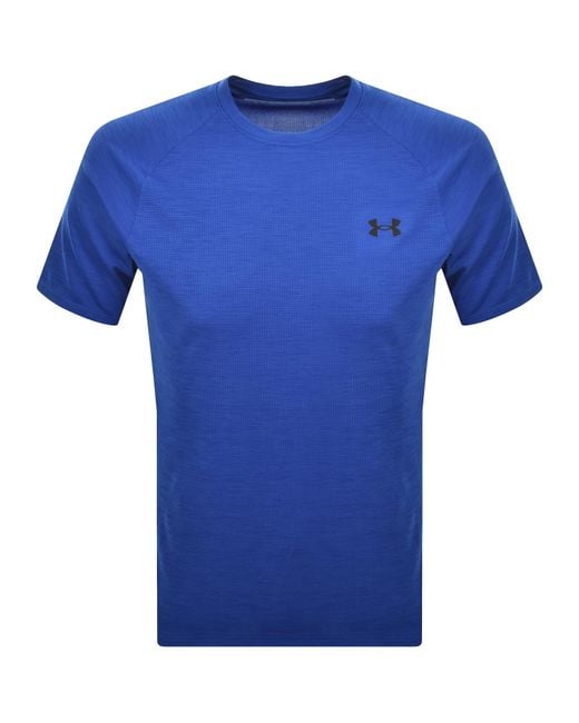 Under Armour Blue Tech Textured T Shirt for men