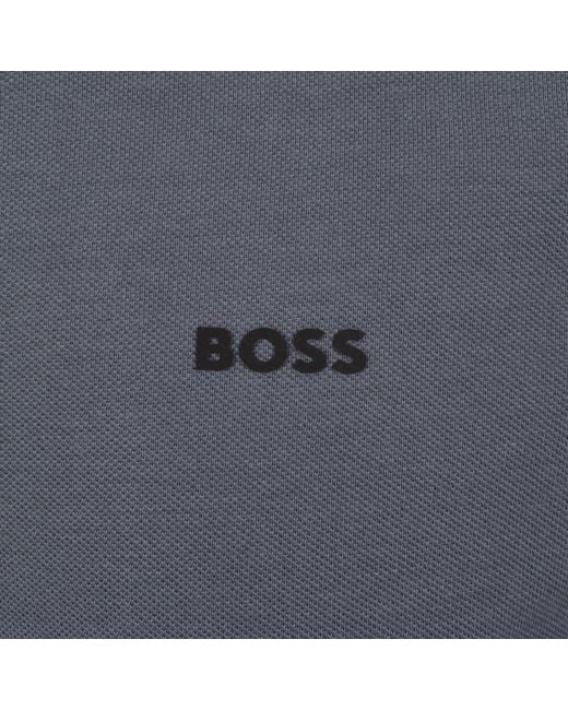 BOSS BUSINESS Blue Boss Parlay 190 Polo T Shirt for men