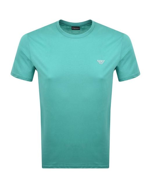 Armani Green Emporio Logo T Shirt for men