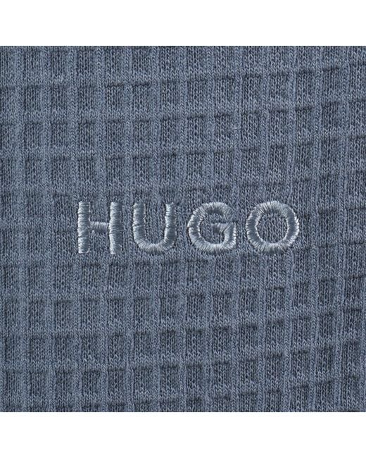 HUGO Blue Austin Waffle Joggers for men