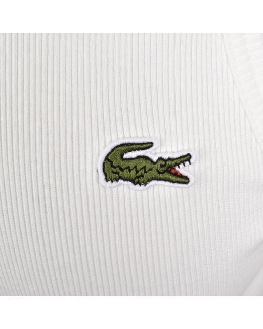 Lacoste White Slim Fit Vest for men