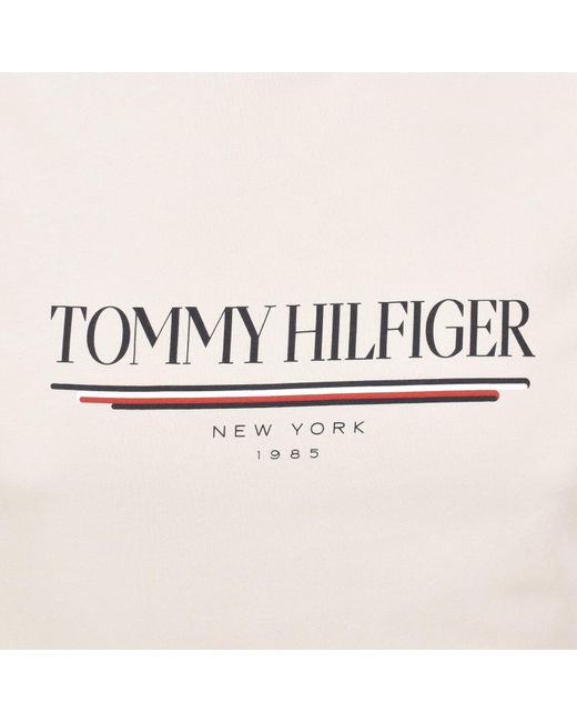 Tommy Hilfiger Natural Logo Brand Love T Shirt Off for men