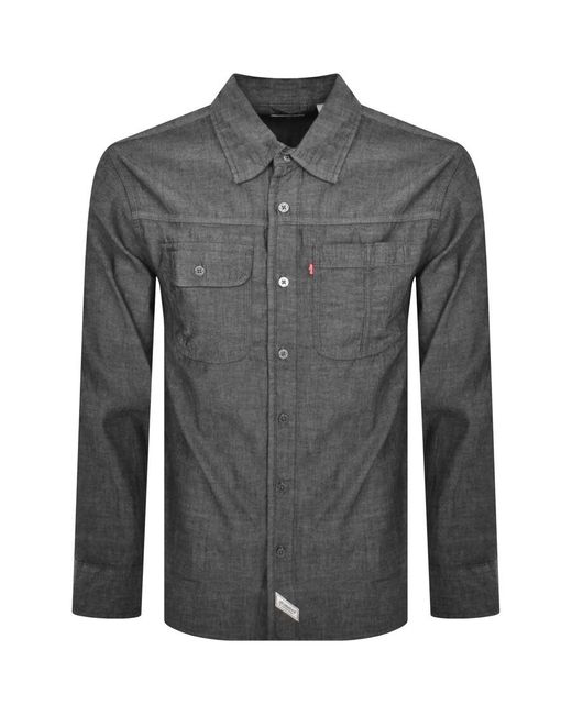 Levi's Gray Auburn Worker Long Sleeve Shirt for men