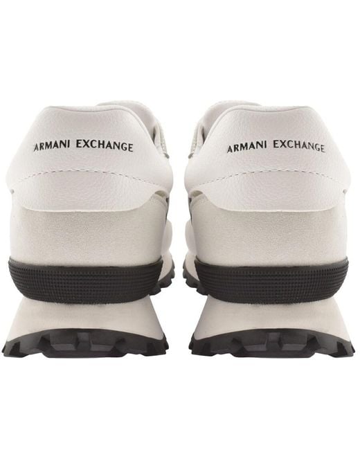 Armani Exchange White Logo Trainers for men